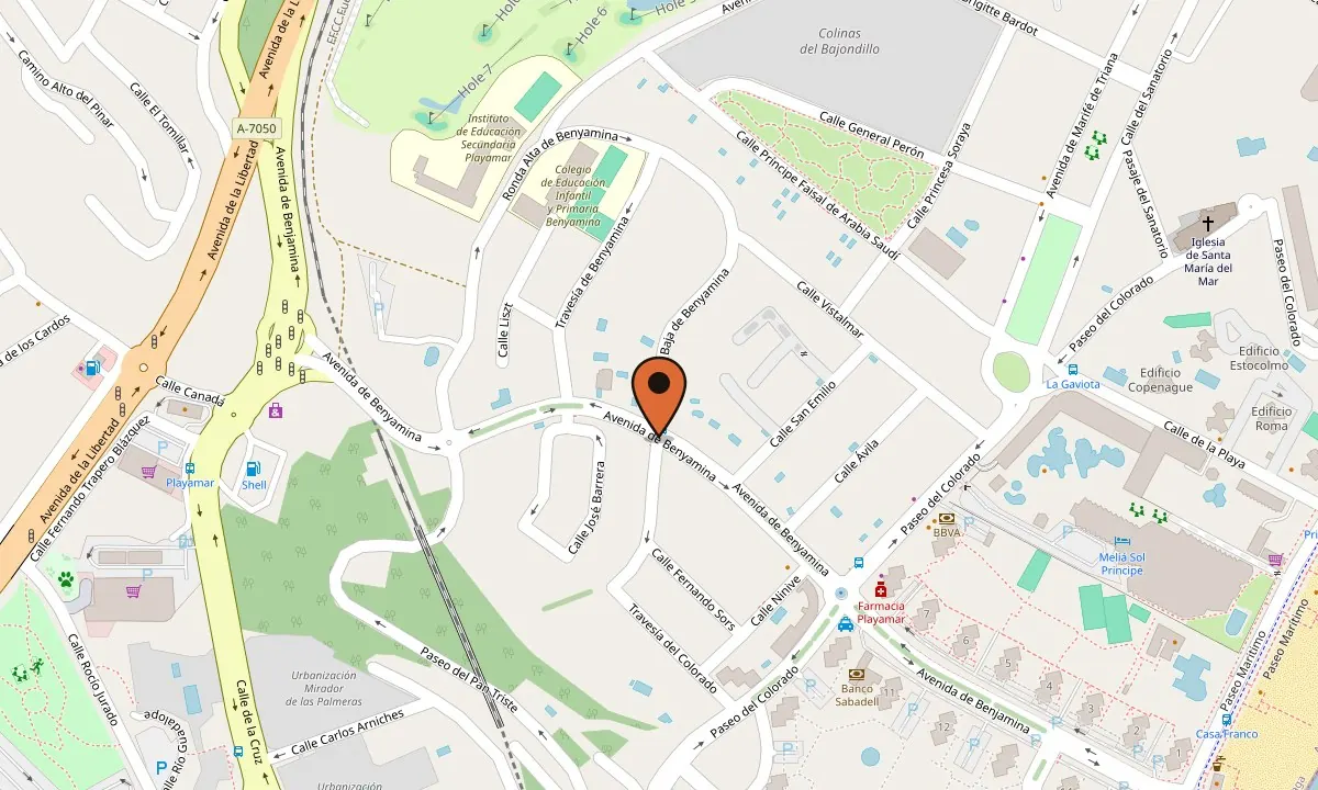 Mapa de ubicación de La Vaca Glotona en Avenida de Benyamina, Torremolinos